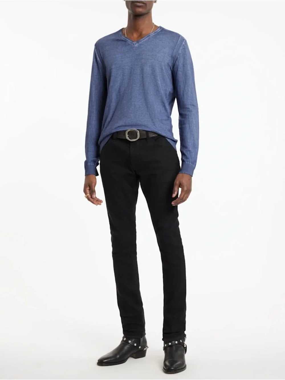 John Varvatos Knit Long Sleeve V-Neck Sweater Size medium.